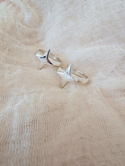 Star Silver Ring ‘Star Signet Ring’ - Silver Ring (various sizes) homeware shops bristol gift shops bristol Honey Coast Studio