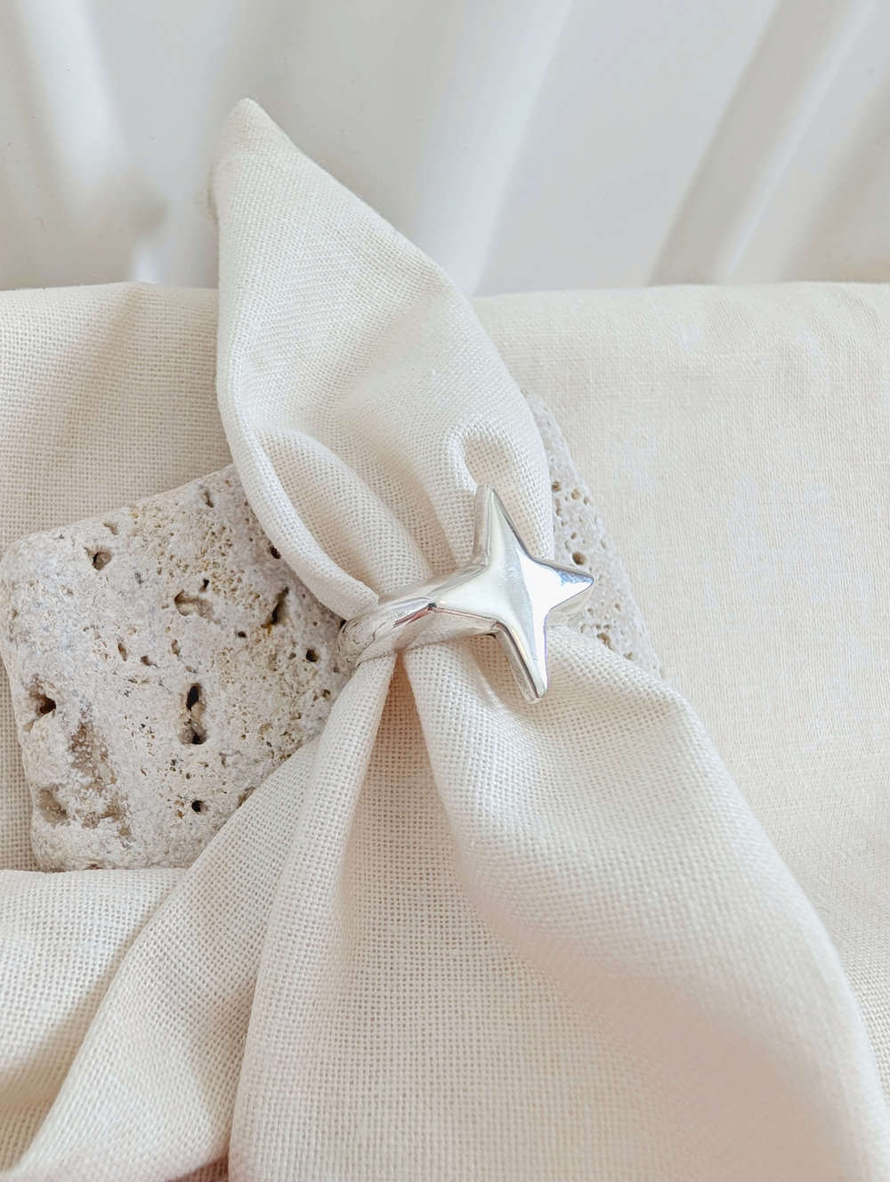 Star Silver Ring ‘Star Signet Ring’ - Silver Ring (various sizes) homeware shops bristol gift shops bristol Honey Coast Studio