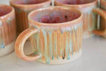 Handmade Ceramic Mug Charming Pink / Forest Green / Textured Ceramic Mug (Various Glazes & Textures) homeware shops bristol gift shops bristol Howies Ceramics