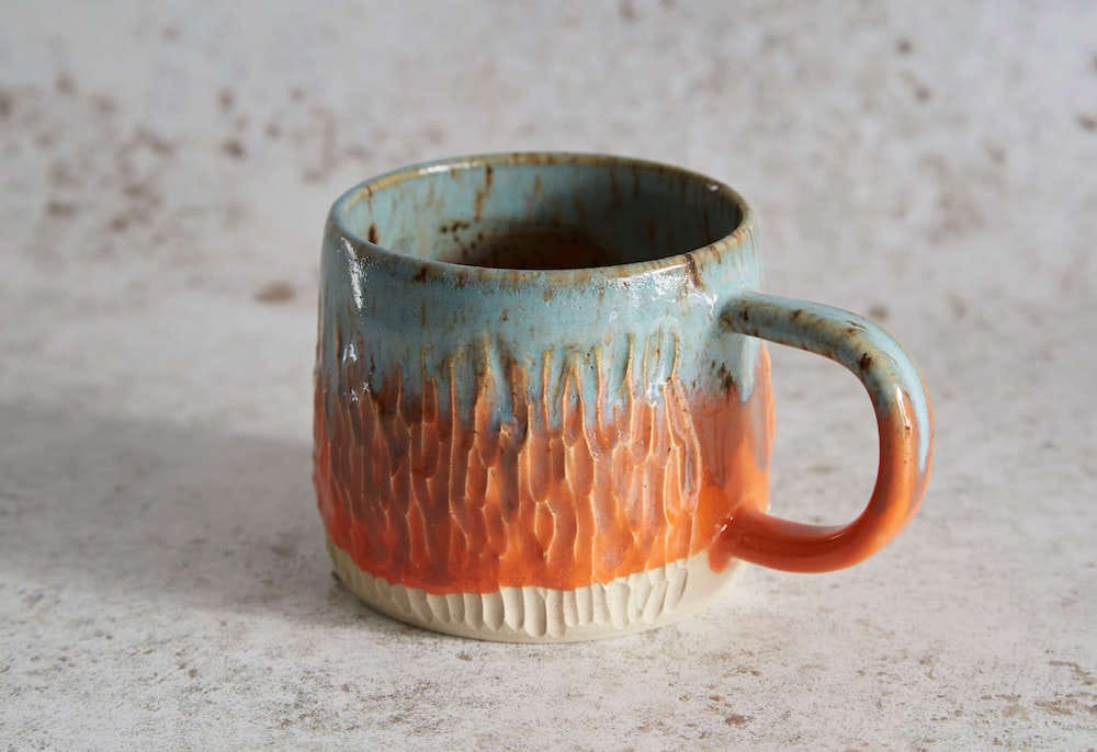 Handmade Ceramic Mug Fire / Smooth Ceramic Mug (various glazes & textures) homeware shops bristol gift shops bristol Howies Ceramics