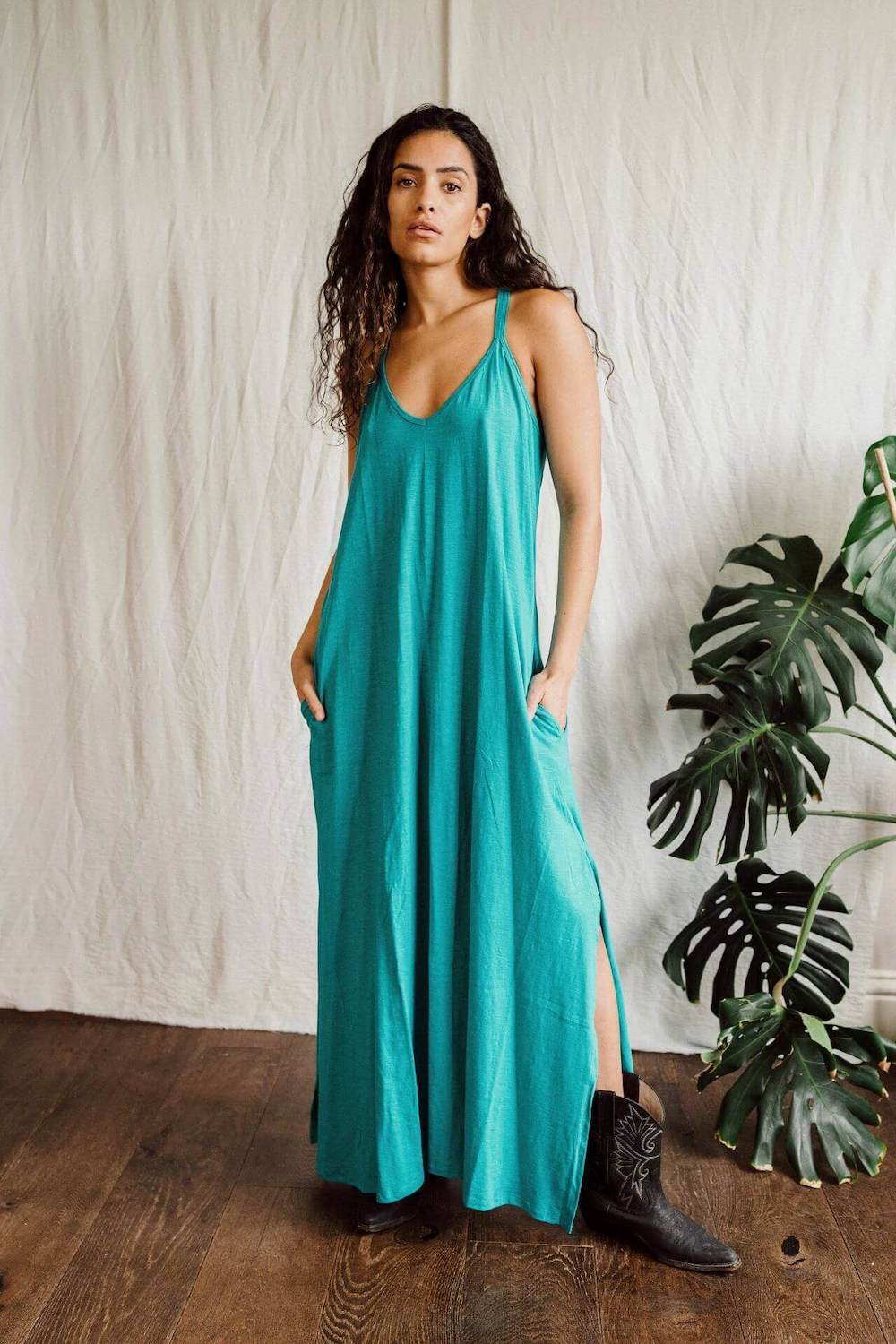 Dress Turquoise Bamboo Dress (Various Colours) homeware shops bristol gift shops bristol Inka Free