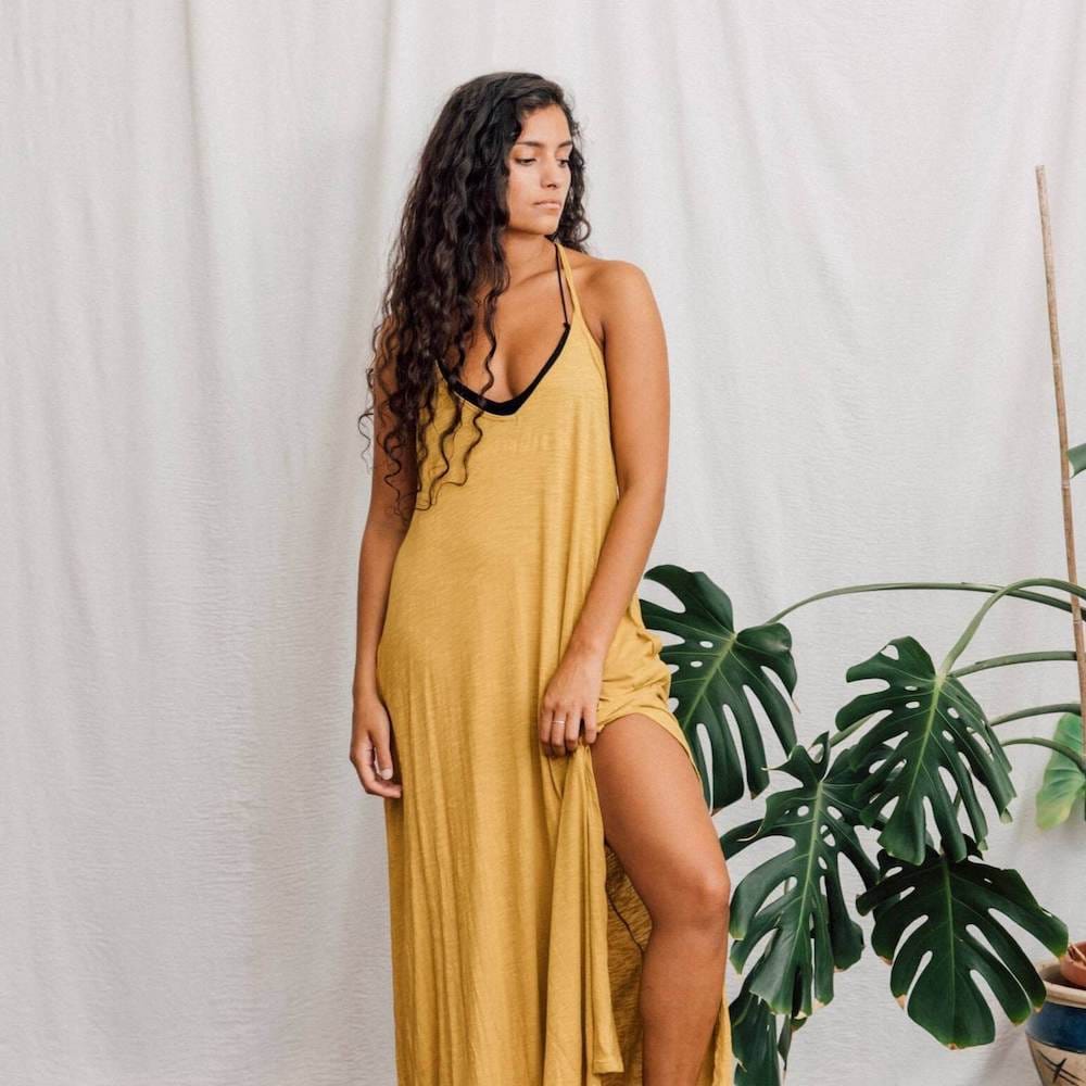 Dress Yellow Bamboo Dress (Various Colours) homeware shops bristol gift shops bristol Inka Free