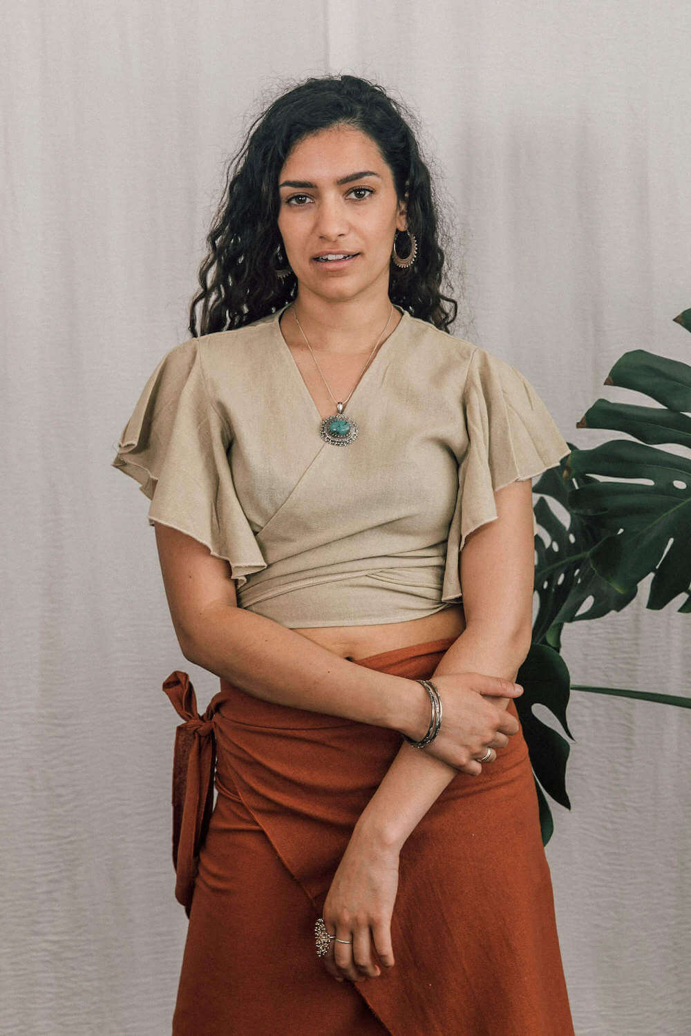 Tops Cream Inka Wrap Top (Various Colours) UK 6-14 homeware shops bristol gift shops bristol Inka Free