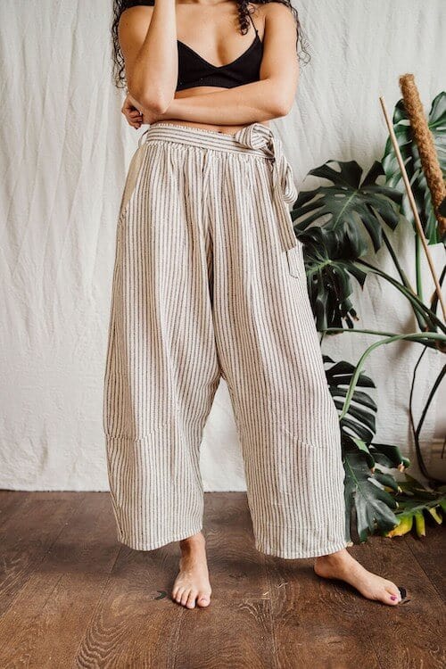 Trousers Inka Harem Trousers - Stripy Black and White - UK 8-14 homeware shops bristol gift shops bristol Inka Free