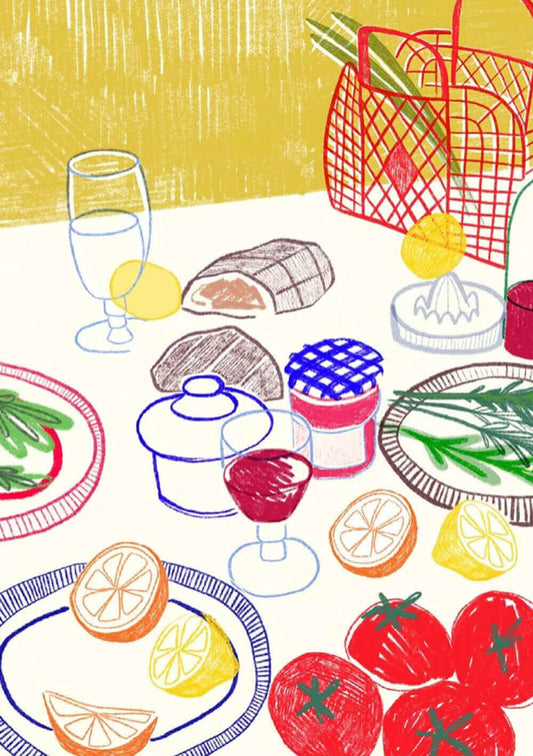 A5 Print 'Picnic' A5 Print homeware shops bristol gift shops bristol Jemima Ruby