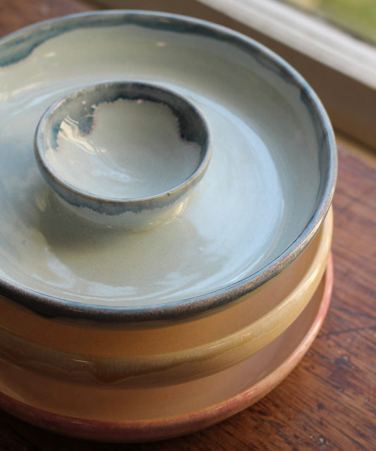 Ceramic Dish Chip and Dip Snack Dish homeware shops bristol gift shops bristol Jen Makes Pots