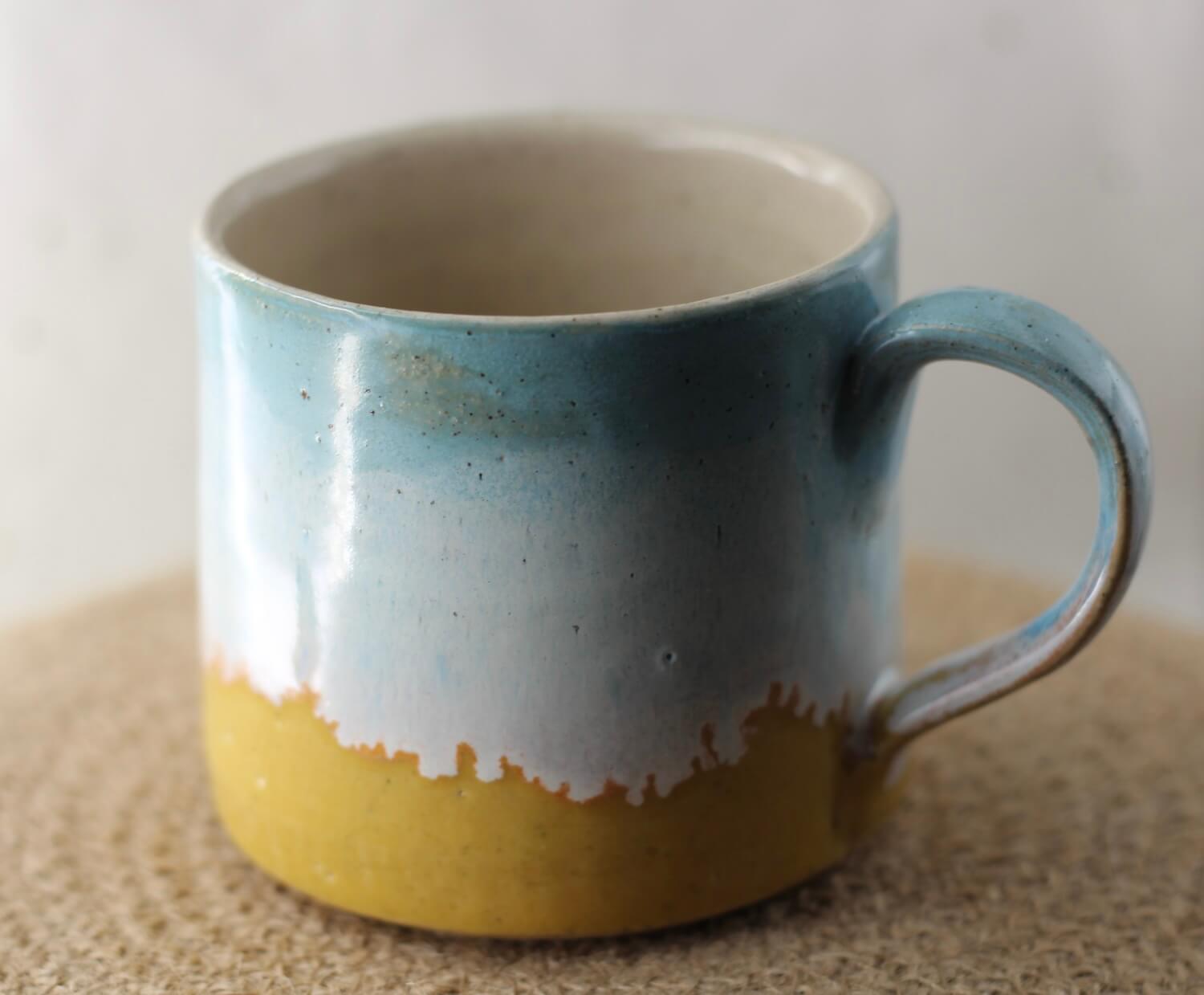 Ceramic Mug Beachscape Landscape’ Handmade Ceramic Mug (various glazes available) homeware shops bristol gift shops bristol Jen Makes Pots