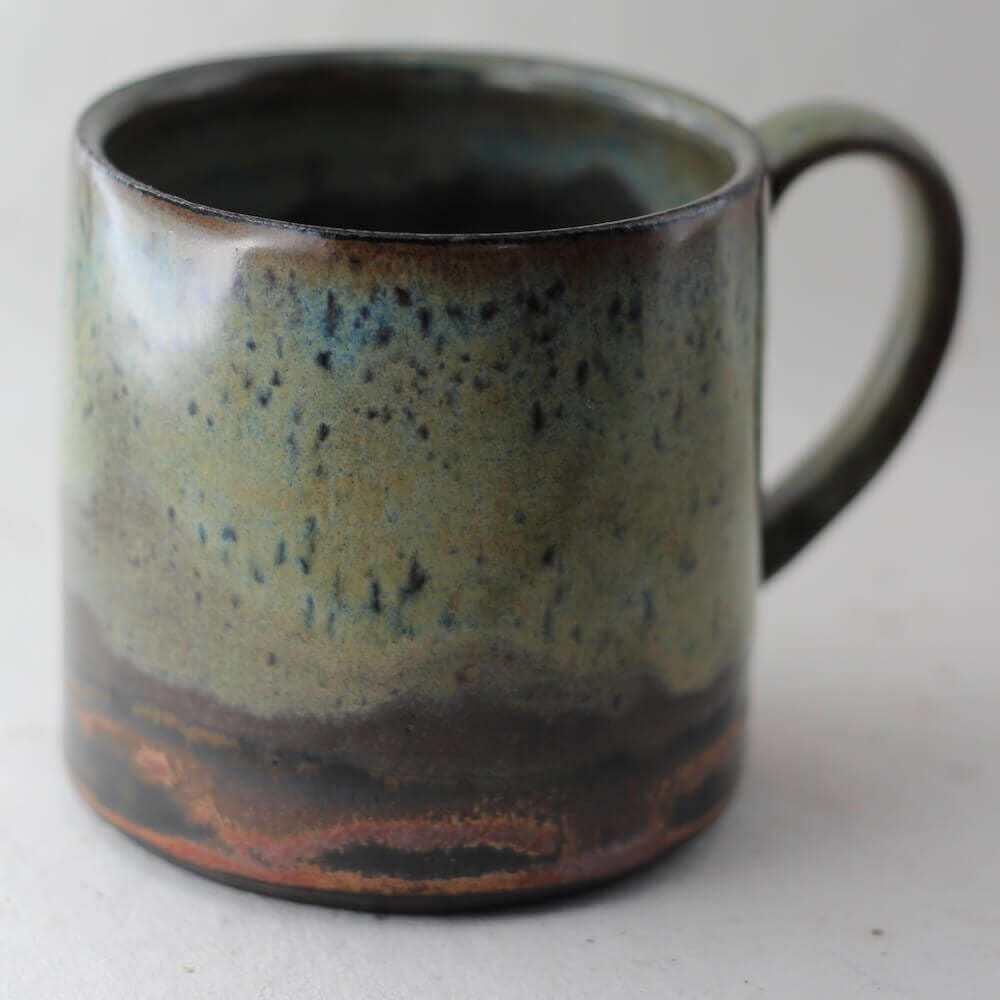 Ceramic Mug Green Landscape Landscape’ Handmade Ceramic Mug (various glazes available) homeware shops bristol gift shops bristol Jen Makes Pots