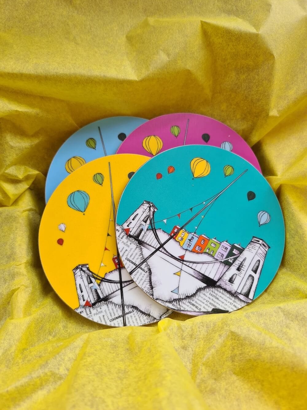Bristol Coasters Bristol Coasters Sets (various designs) homeware shops bristol gift shops bristol KBT Bristol