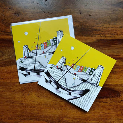 Bristol Greetings Card Yellow Bristol Greetings Card (various designs) homeware shops bristol gift shops bristol KBT Bristol