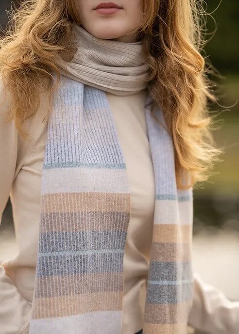Knitluxe Studio Geelong Lambswool Knitted Scarf