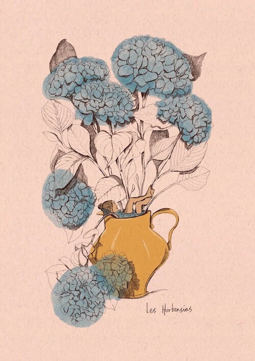 Print Giclee Print of Les Hortensias (blue) Giclee Print of Bristol Scenes A4 (various designs) homeware shops bristol gift shops bristol Laurel Molly