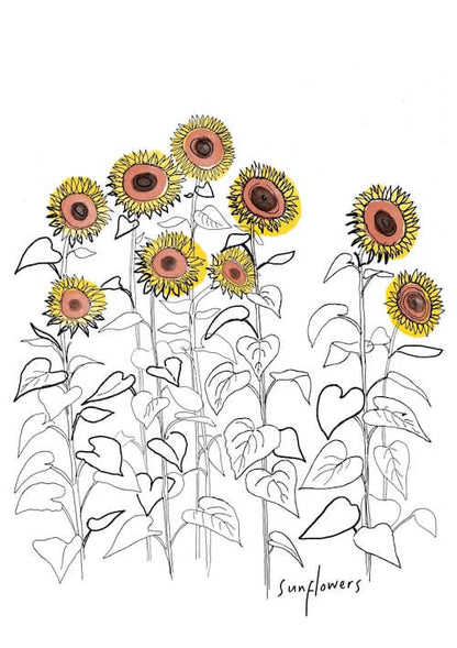 Print Giclee Print of Sunflowers Giclee Print of Bristol Scenes A4 (various designs) homeware shops bristol gift shops bristol Laurel Molly