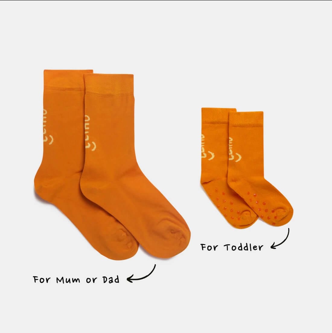 Leiho Matching 'Follow The Sun' Adult & Toddler Socks