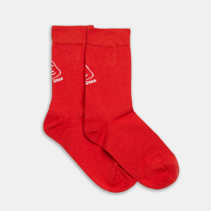Leiho Socks Smiley Bamboo Socks - Red 'Do Good'