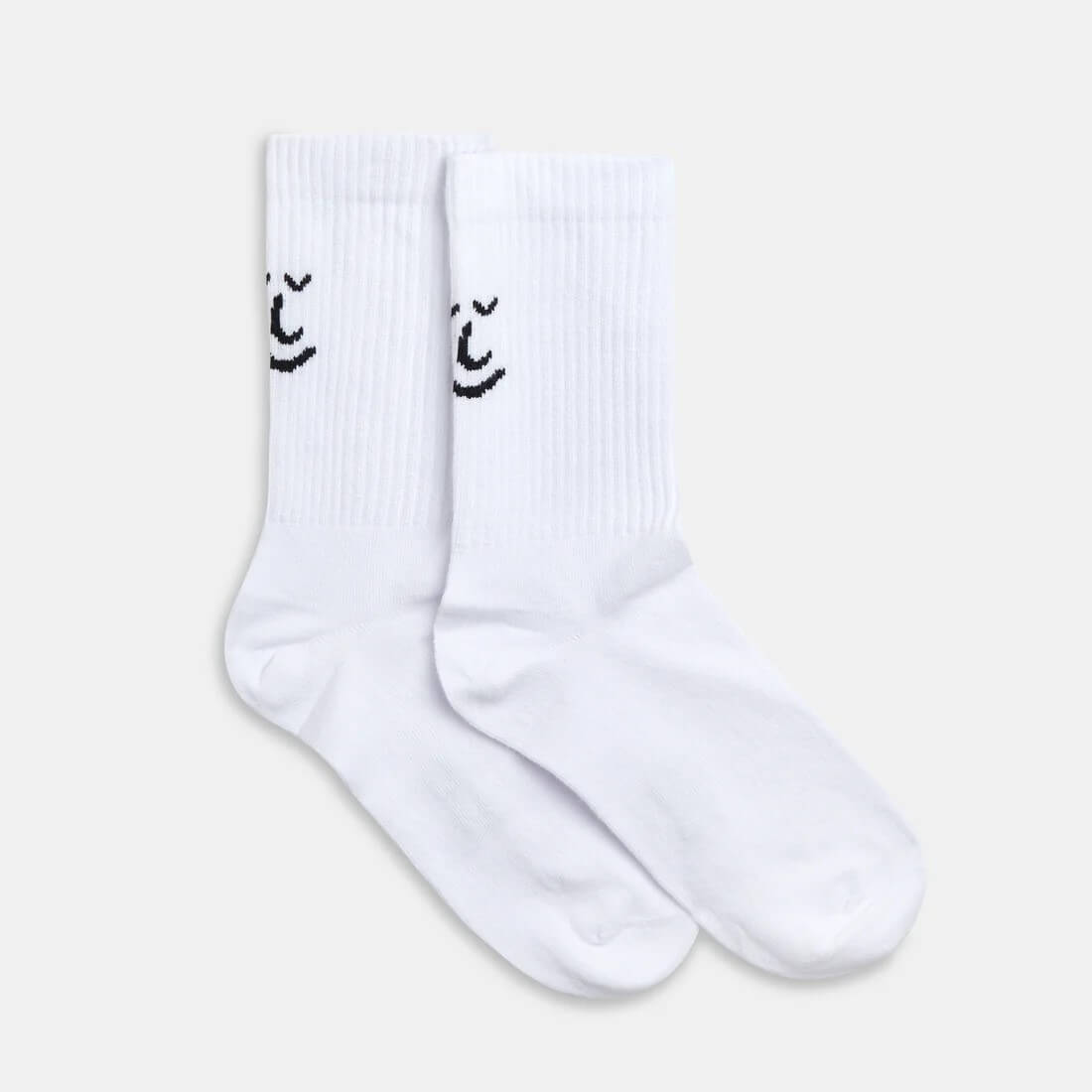 Leiho 'Sporty & Kind' Organic Cotton Ribbed White Socks - Two Sizes