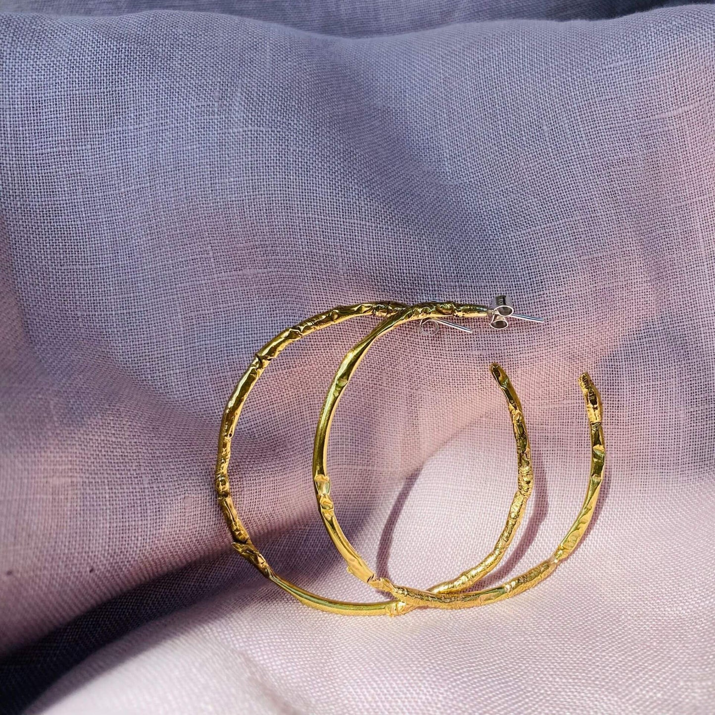 Lucy Lane Jewellery Earrings Large Goddess Hoops - Recycled Brass