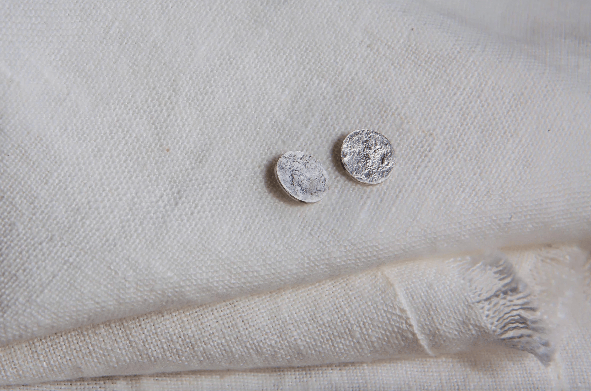 Lucy Lane Jewellery Earrings Large Moon Studs - Recycled Silver