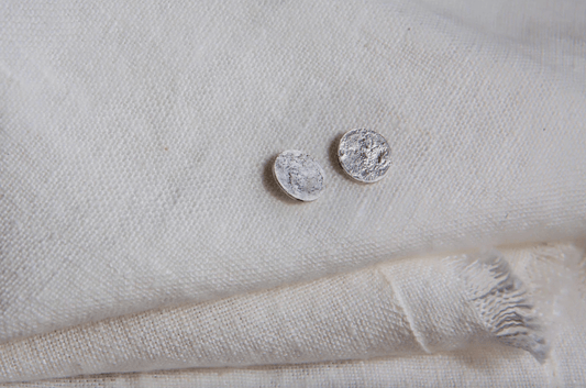 Lucy Lane Jewellery Earrings Large Moon Studs - Recycled Silver