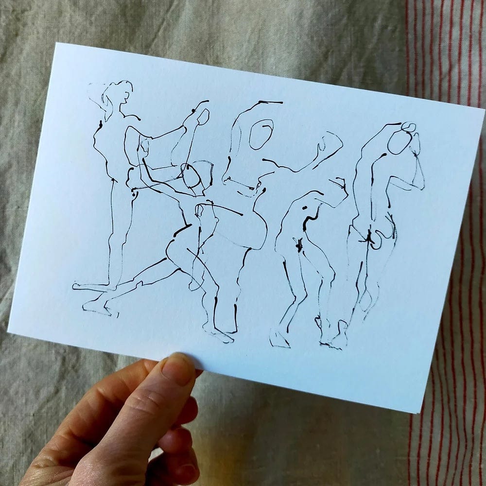 Lucy Litchfield Nude Dance Printed Figures 'Nudes Collection' -  Greetings Cards