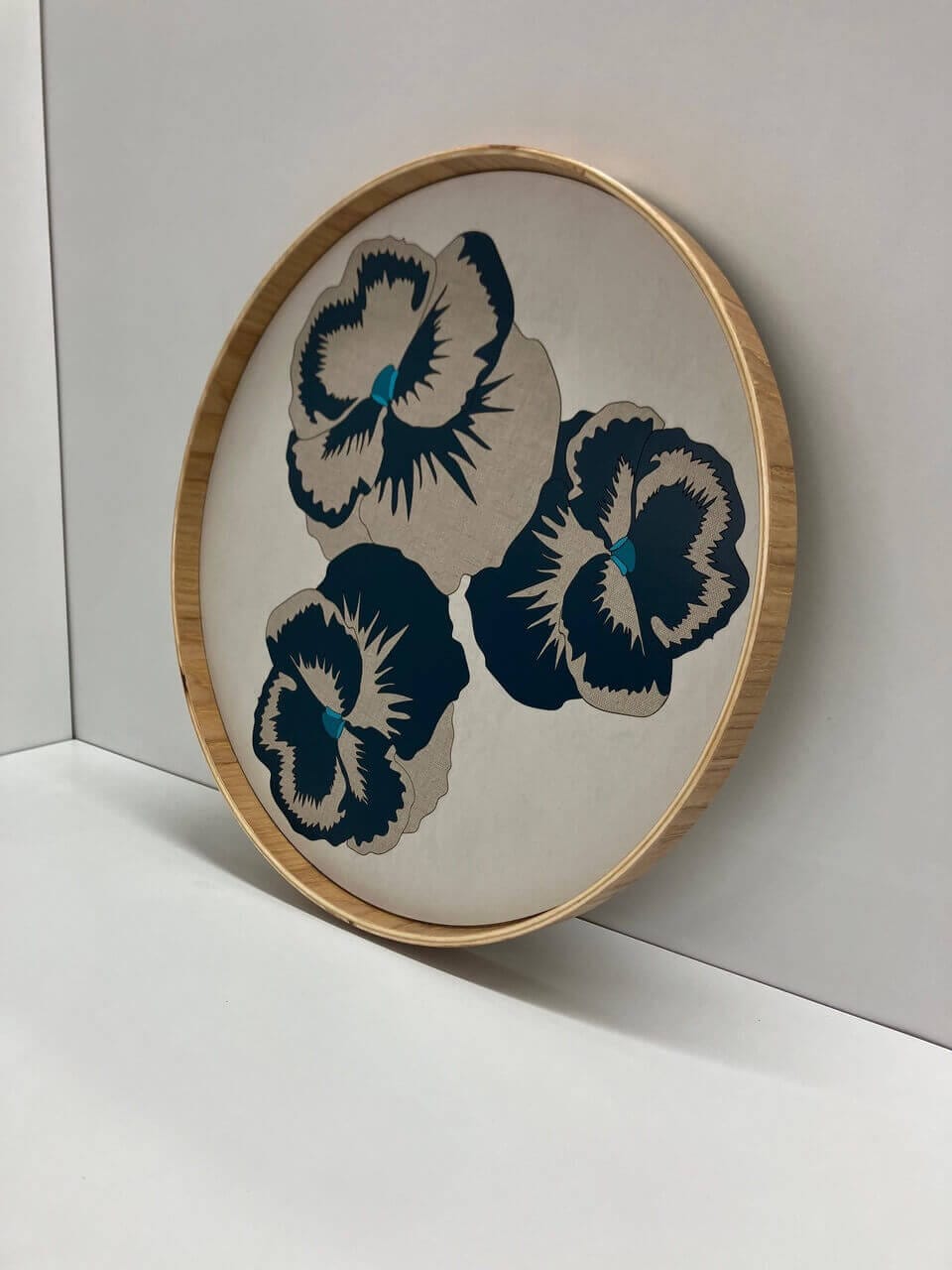 Cloud/Deep Sea/Canvas Pansy Flower Japanese Serving Tray - Various Colours homeware shops bristol gift shops bristol Lucy Turner