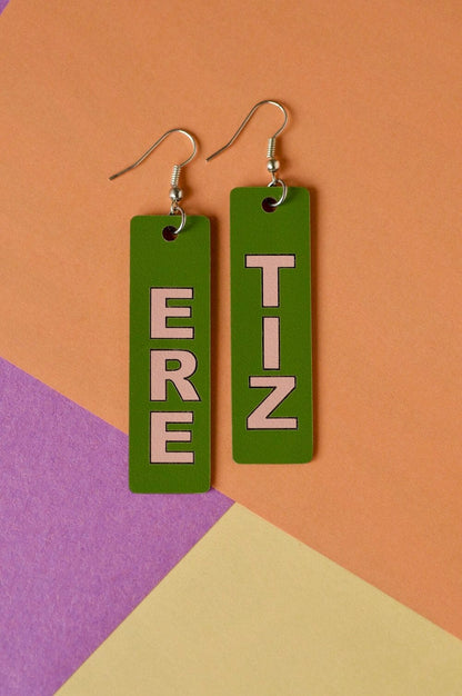 Earrings 'Bristol Sayings' Formica Dangle Earrings (Various Designs) homeware shops bristol gift shops bristol Lucy Turner