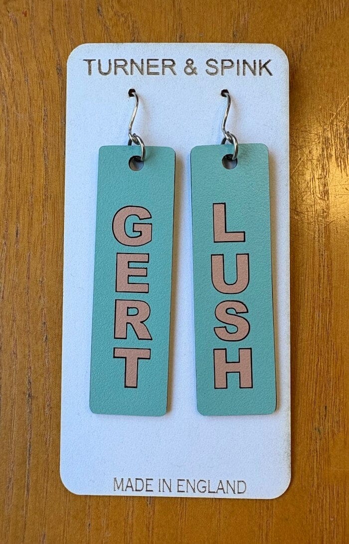Gert Lush Earrings Light Blue/ Dusty Pink 'Gert Lush' Formica Dangle Earrings (Various Designs) homeware shops bristol gift shops bristol Lucy Turner