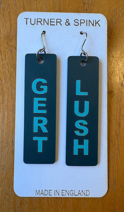 Gert Lush Earrings Petrol Blue/ Turquoise 'Gert Lush' Formica Dangle Earrings (Various Designs) homeware shops bristol gift shops bristol Lucy Turner