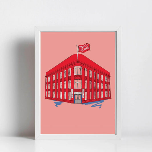 A4 Unframed Tobacco Factory Bristol Print- Wall Art | A4 illustration homeware shops bristol gift shops bristol Made By Meg