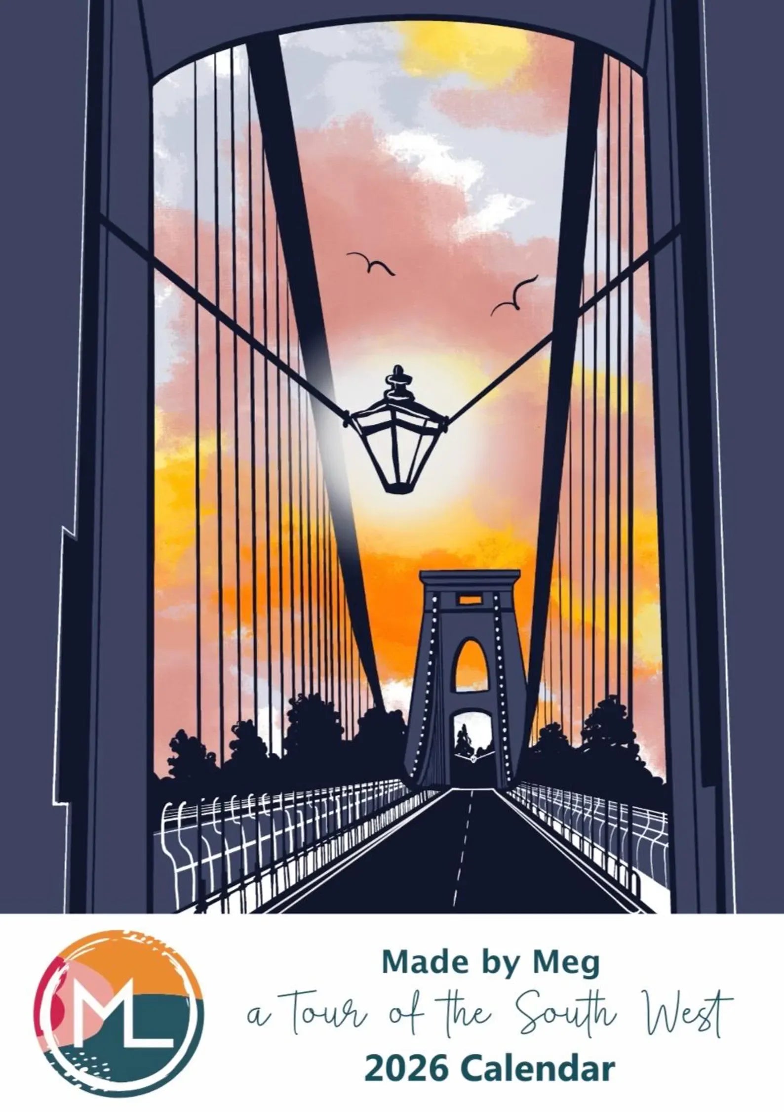 Bristol Calendar 2026 Bristol Scenes - Calendar homeware shops bristol gift shops bristol Made By Meg