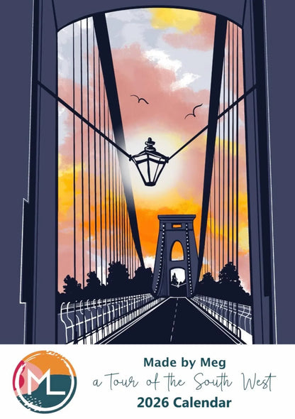 Bristol Calendar 2026 Bristol Scenes - Calendar homeware shops bristol gift shops bristol Made By Meg