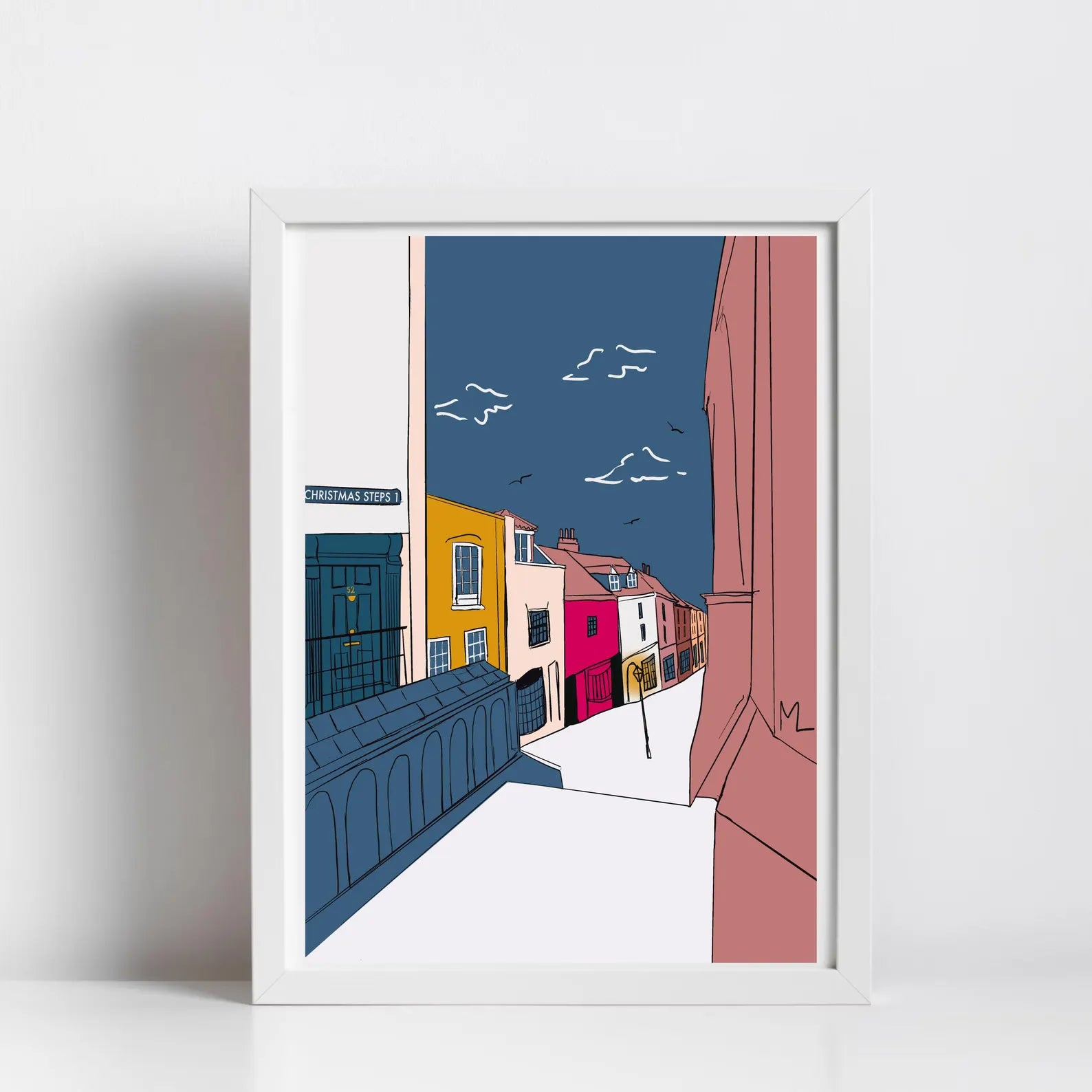 Bristol Christmas Steps  - Art Print  (various sizes) homeware shops bristol gift shops bristol Made By Meg
