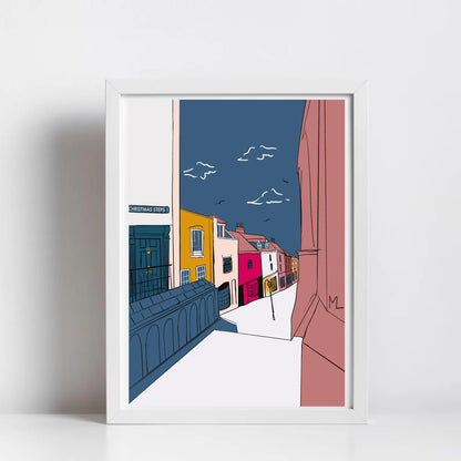 Bristol Christmas Steps  - Art Print  (various sizes) homeware shops bristol gift shops bristol Made By Meg