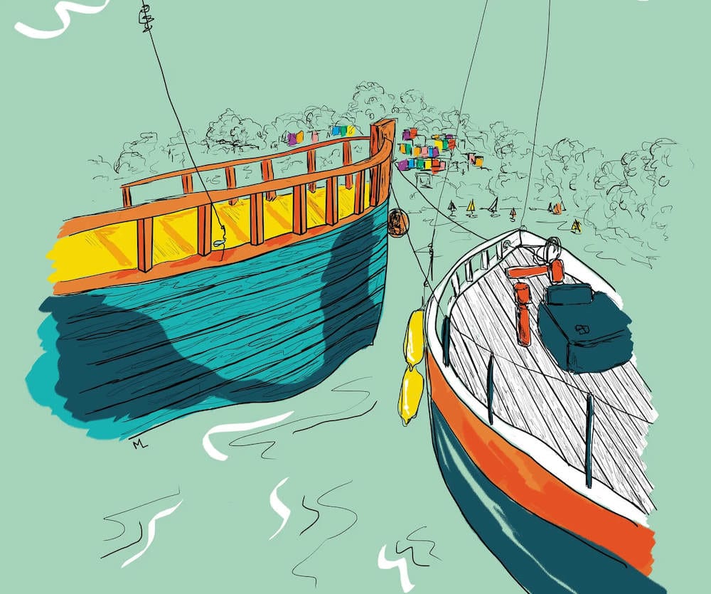 Bristol Prints A4 Unframed Bristol Harbour Boats Print (various sizes) homeware shops bristol gift shops bristol Made By Meg