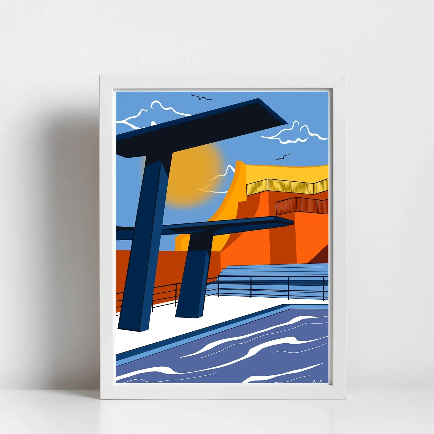 Portishead Lido  - Art Print  (various sizes) homeware shops bristol gift shops bristol Made By Meg
