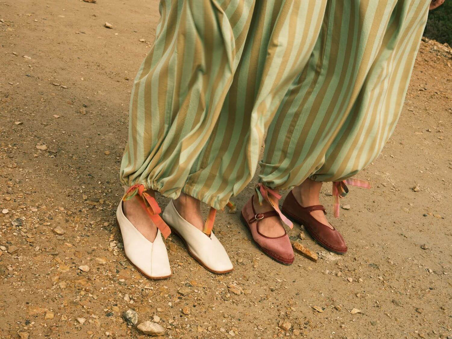 Cotton Trousers 'Peggy' Cotton Trousers in Sherbert Stripe homeware shops bristol gift shops bristol Mahika Kala