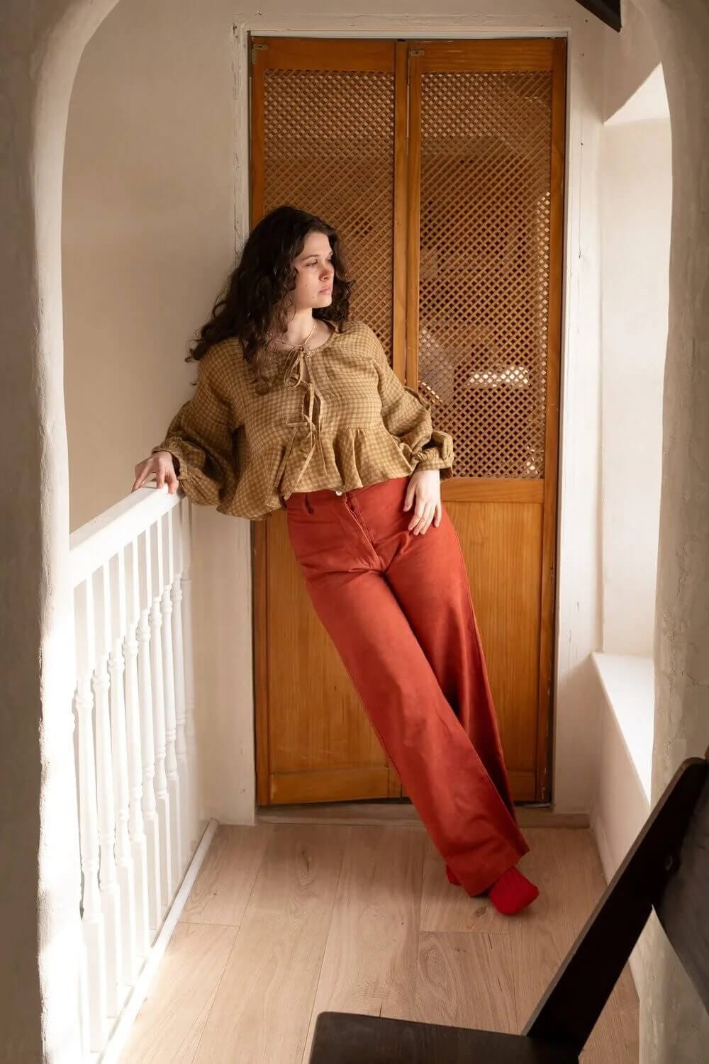 Jeans *SALE* Twill Trousers in 'Piper Rosso' homeware shops bristol gift shops bristol Mahika Kala
