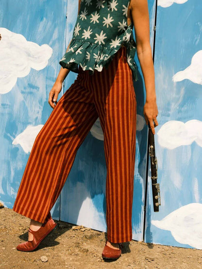 Jeans Twill Trousers in 'Candy Stripe' homeware shops bristol gift shops bristol Mahika Kala