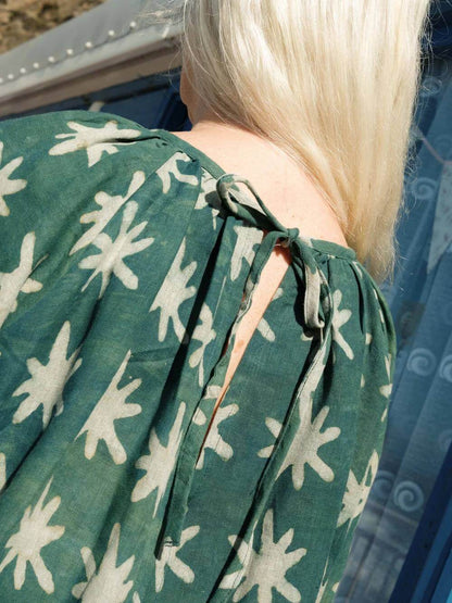 Linen Mini Dress Linen Joanie dress in Seafoam homeware shops bristol gift shops bristol Mahika Kala