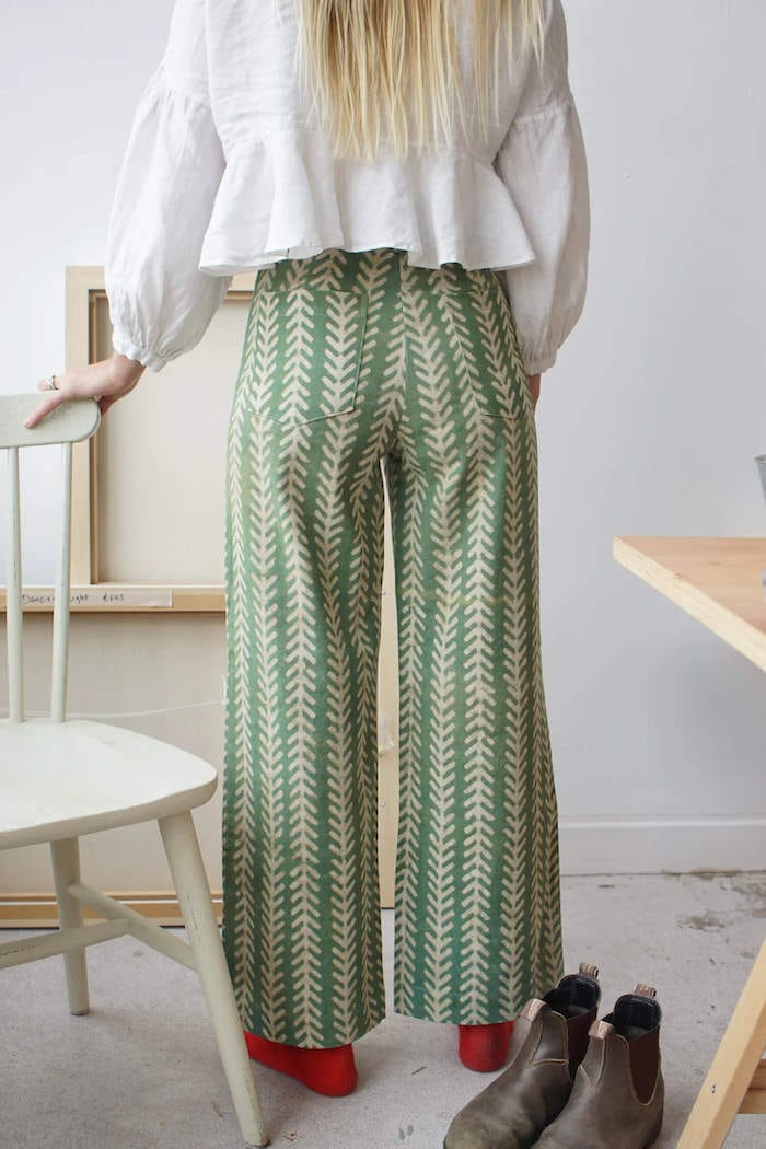 Trousers Twill Trousers in 'Aloe' homeware shops bristol gift shops bristol Mahika Kala