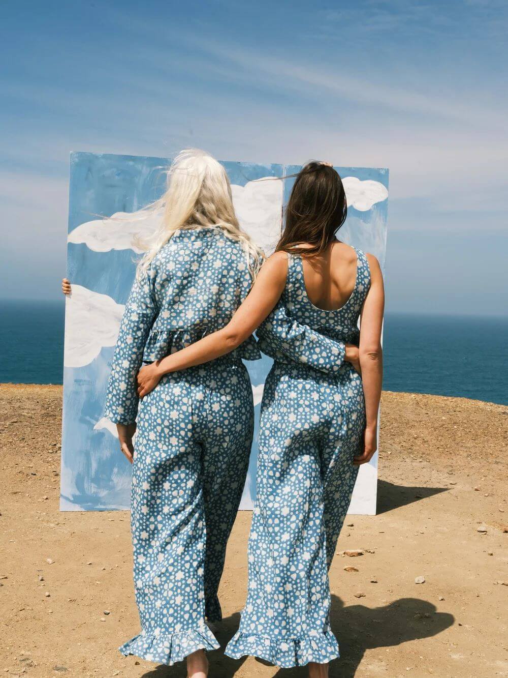 Wide Leg Linen Trousers 'Suki' Wide Leg Linen Trousers - Indigo Jelly homeware shops bristol gift shops bristol Mahika Kala