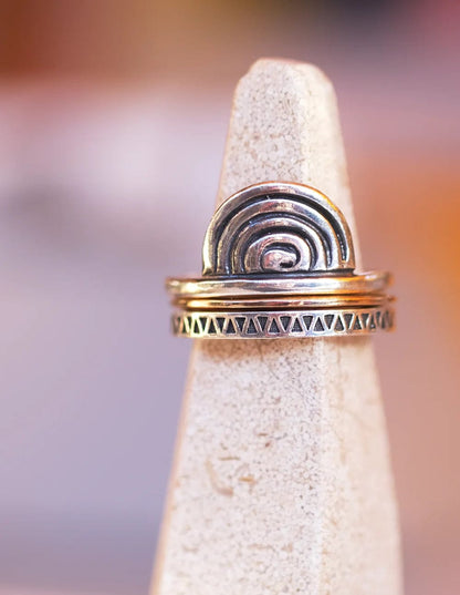 May Hofman Ring Ziggy Ring in Eco Silver or Brass