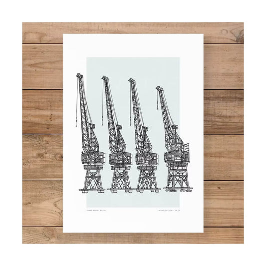 Bristol Print ‘The Cranes Bristol Print’ — Limited Edition Print (various sizes available) homeware shops bristol gift shops bristol Michael Paul Lewis