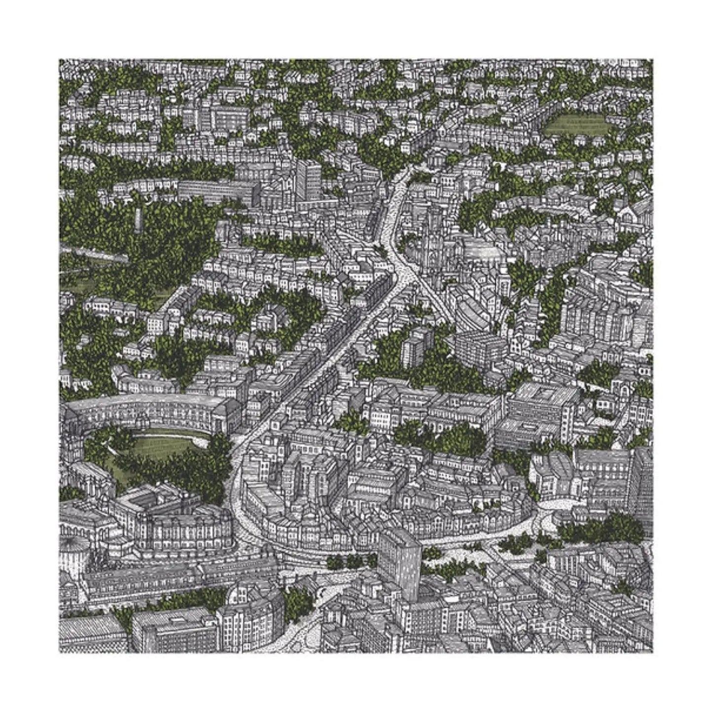 Screenprint ‘Bristol Aerial Print’ — Limited Edition Print (various sizes available) homeware shops bristol gift shops bristol Michael Paul Lewis