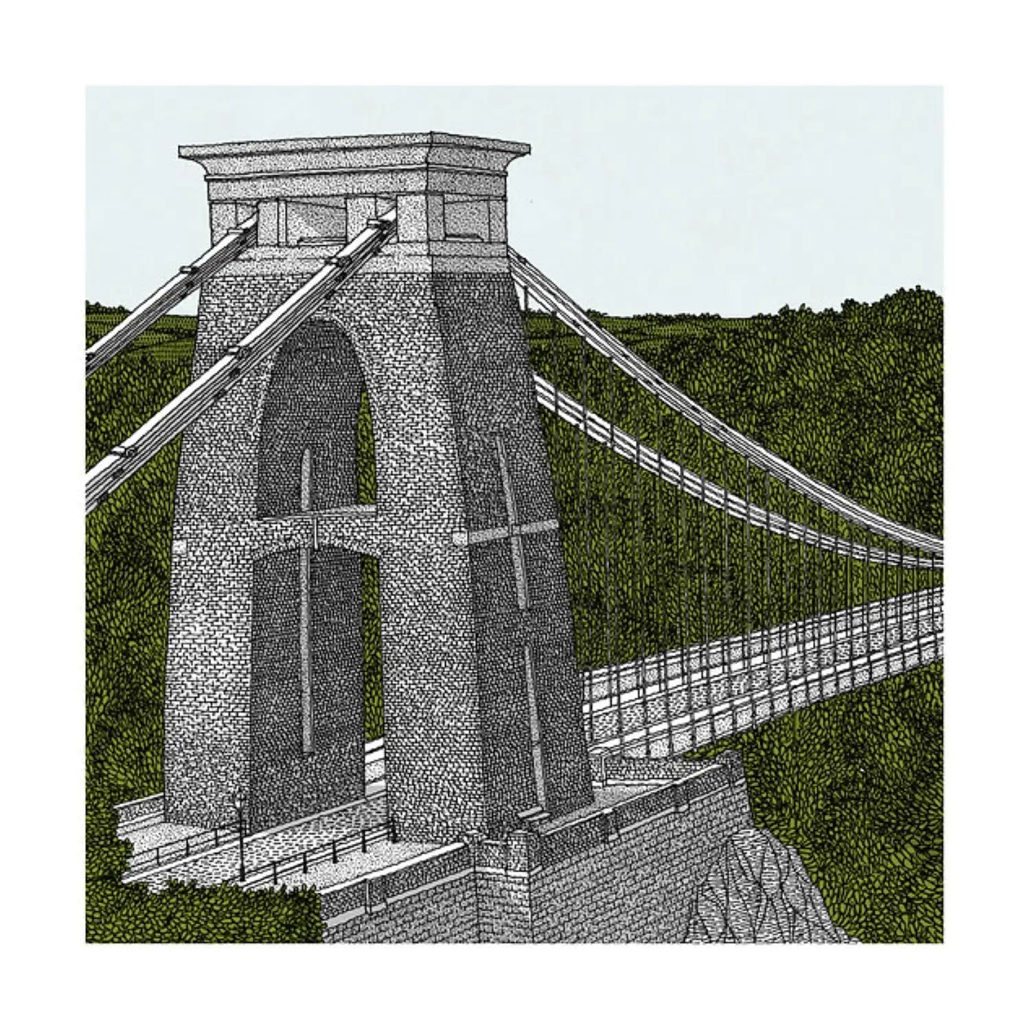 Screenprint ‘Clifton Suspension Bridge Print’ — Limited Edition Print (various sizes available) homeware shops bristol gift shops bristol Michael Paul Lewis