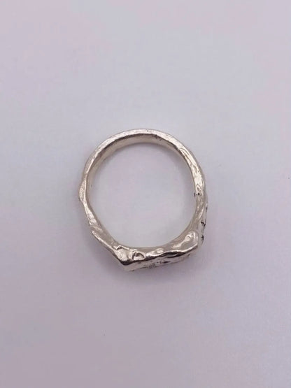 P 1/2 Signet Ring with Black Gem Stones homeware shops bristol gift shops bristol MitsyMay