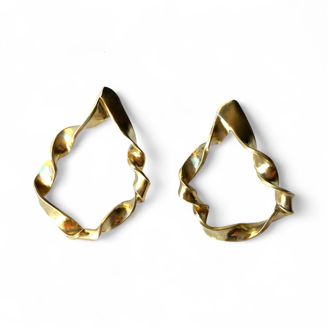 Teardrop Earrings 18ct Gold Vermeil Twisted Teardrop Earrings - Gold or Silver homeware shops bristol gift shops bristol MitsyMay