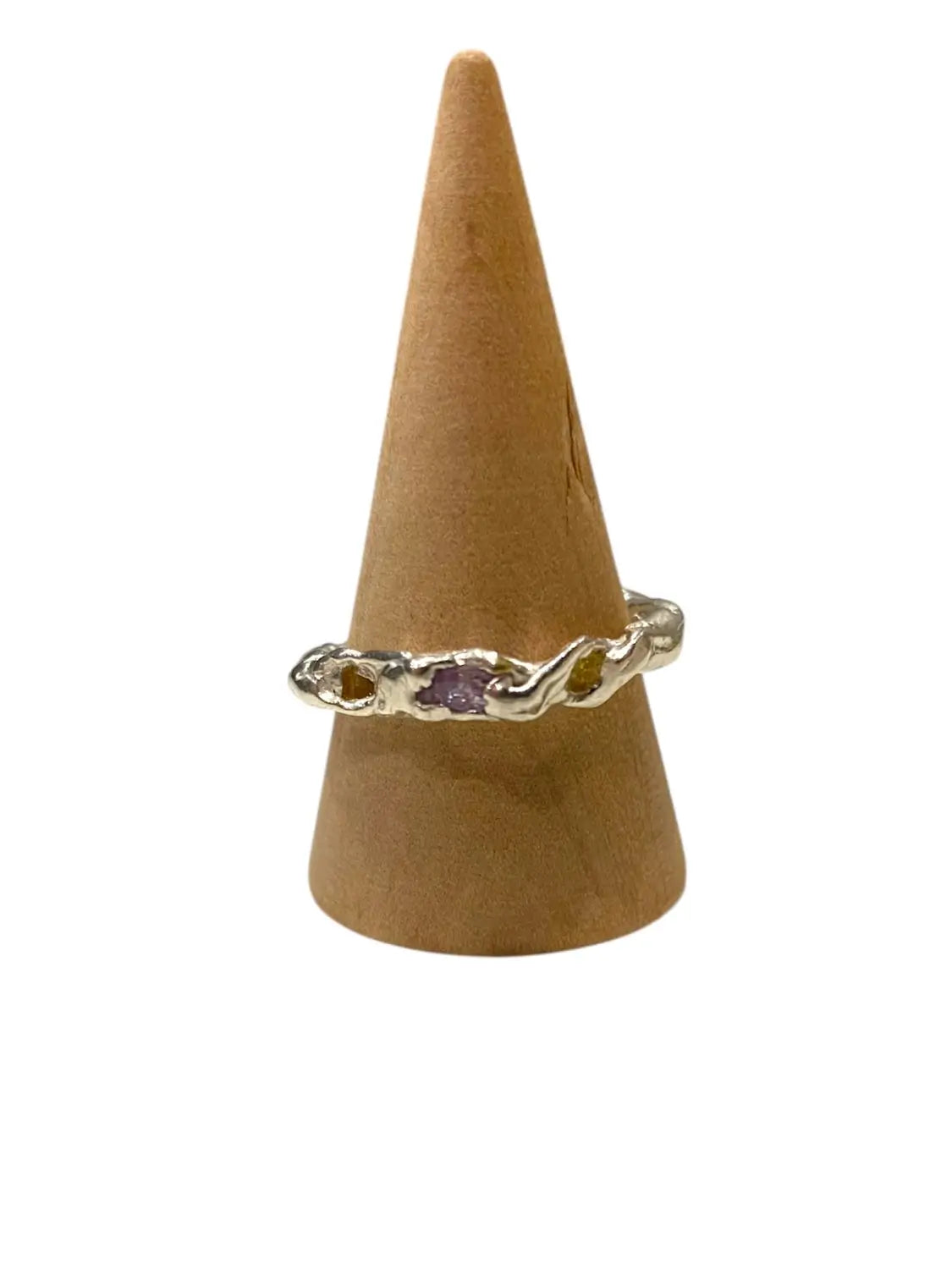 Three Gemstone Twisted Ring - Various Sizes & Styles homeware shops bristol gift shops bristol MitsyMay