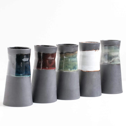 Candle Holder Tall Black Stoneware Tealight Holder (Various Glazes) homeware shops bristol gift shops bristol Naked Clay Ceramics