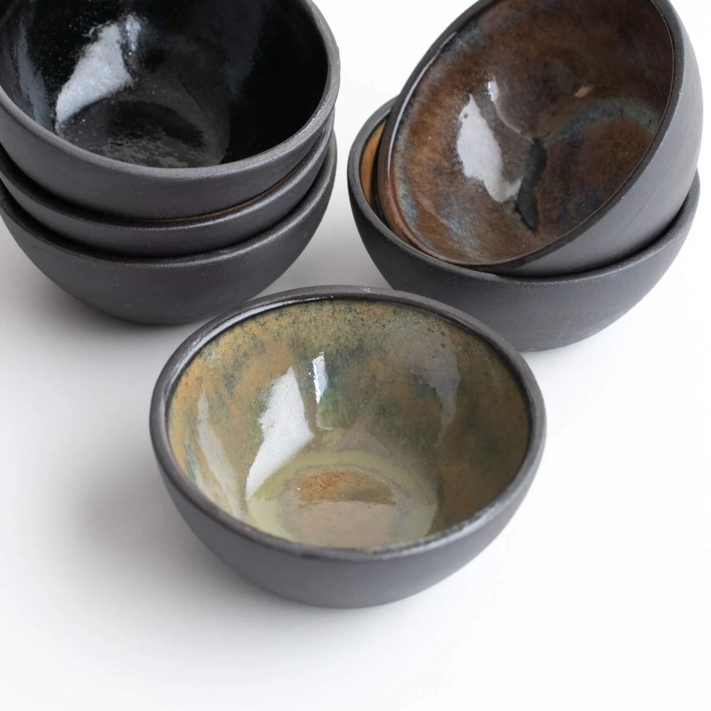 Handmade Bowls Oyster Blue Dip Bowl (Various Glazes) homeware shops bristol gift shops bristol Naked Clay Ceramics